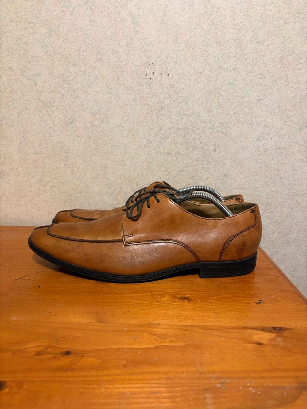 Cole Haan Men's Cognac Leather Lace-Up Derby Shoes